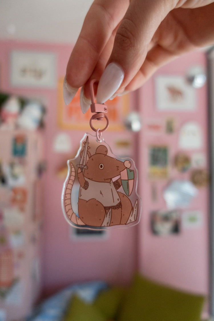 Ranger Knight Rat Keychain