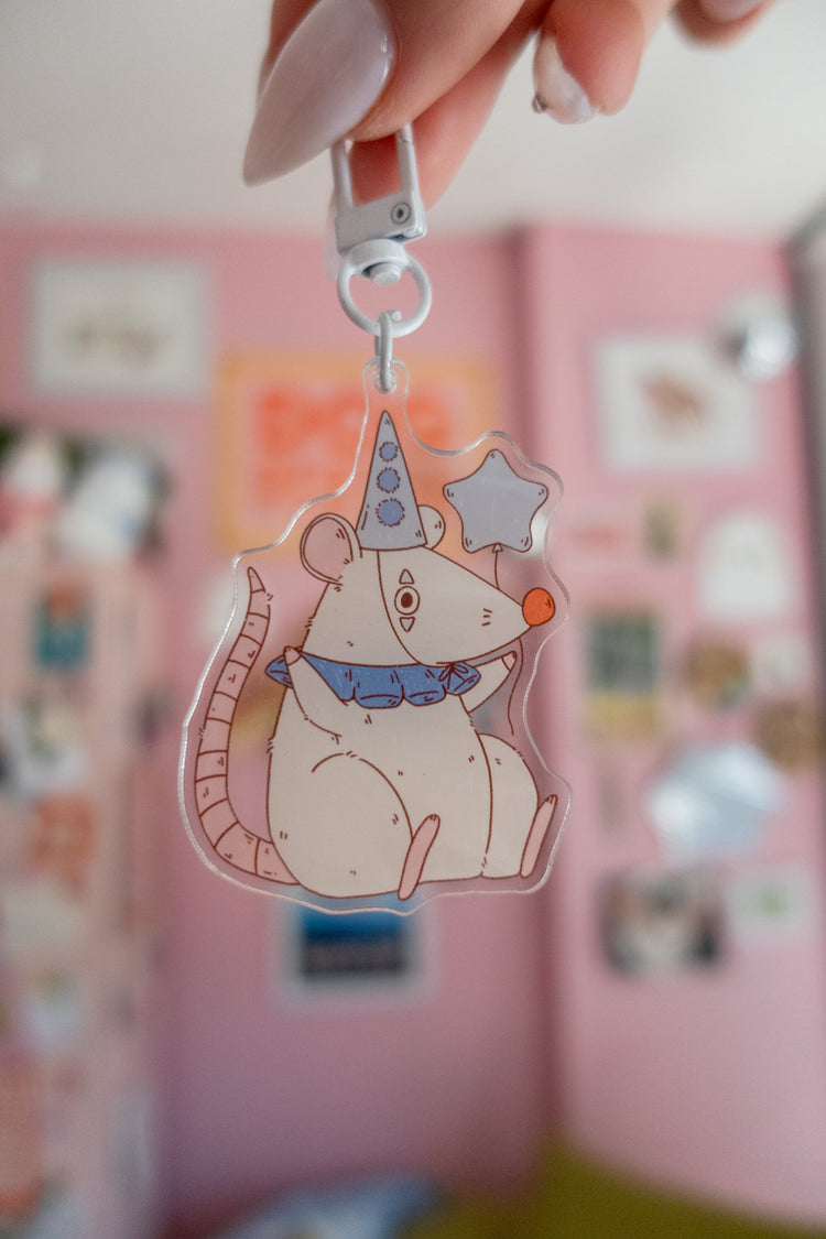 Clown Rat Keychain