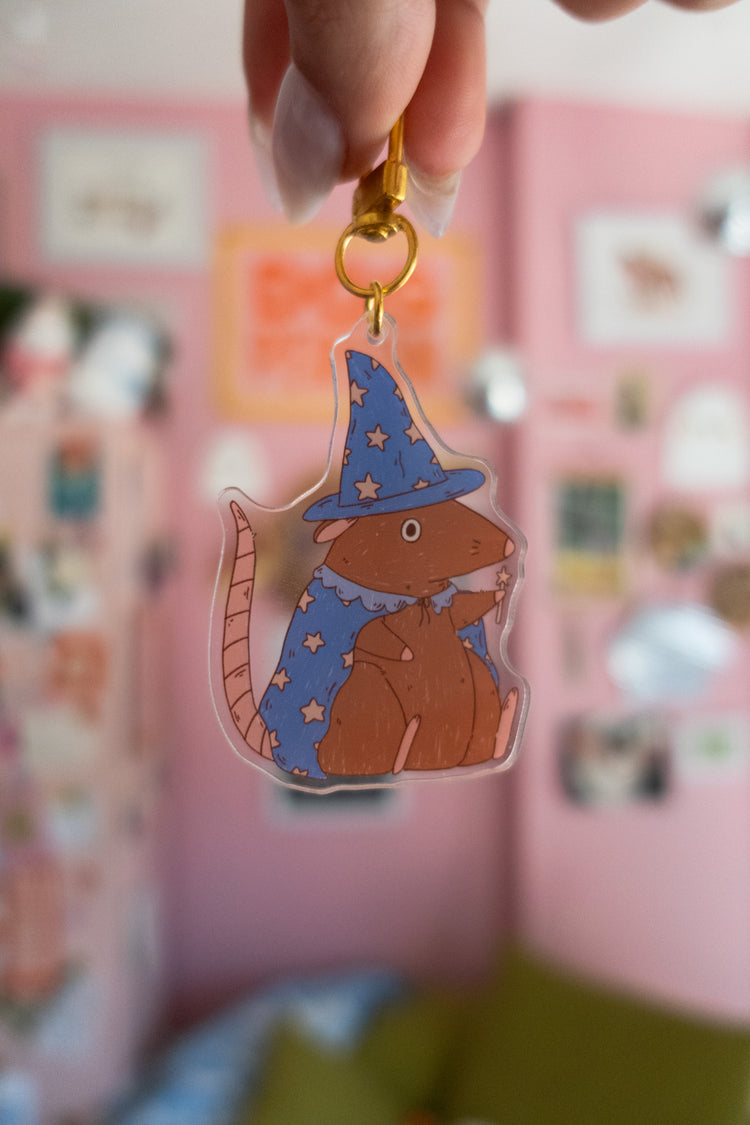 Wizard Rat Keychain