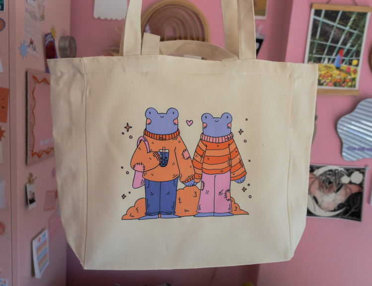 Froggie Friends Canvas Bag