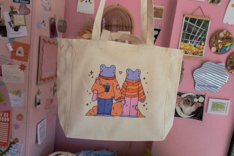 Froggie Friends Canvas Bag