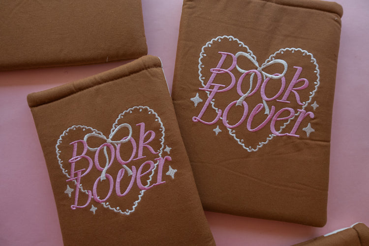 Book Lover Embroidered Book/Kindle Sleeve