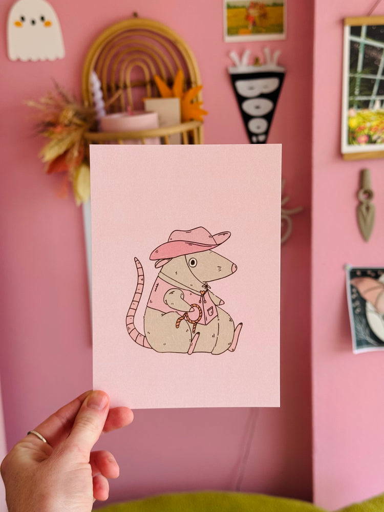 Cowboy Rat 5x7 Print