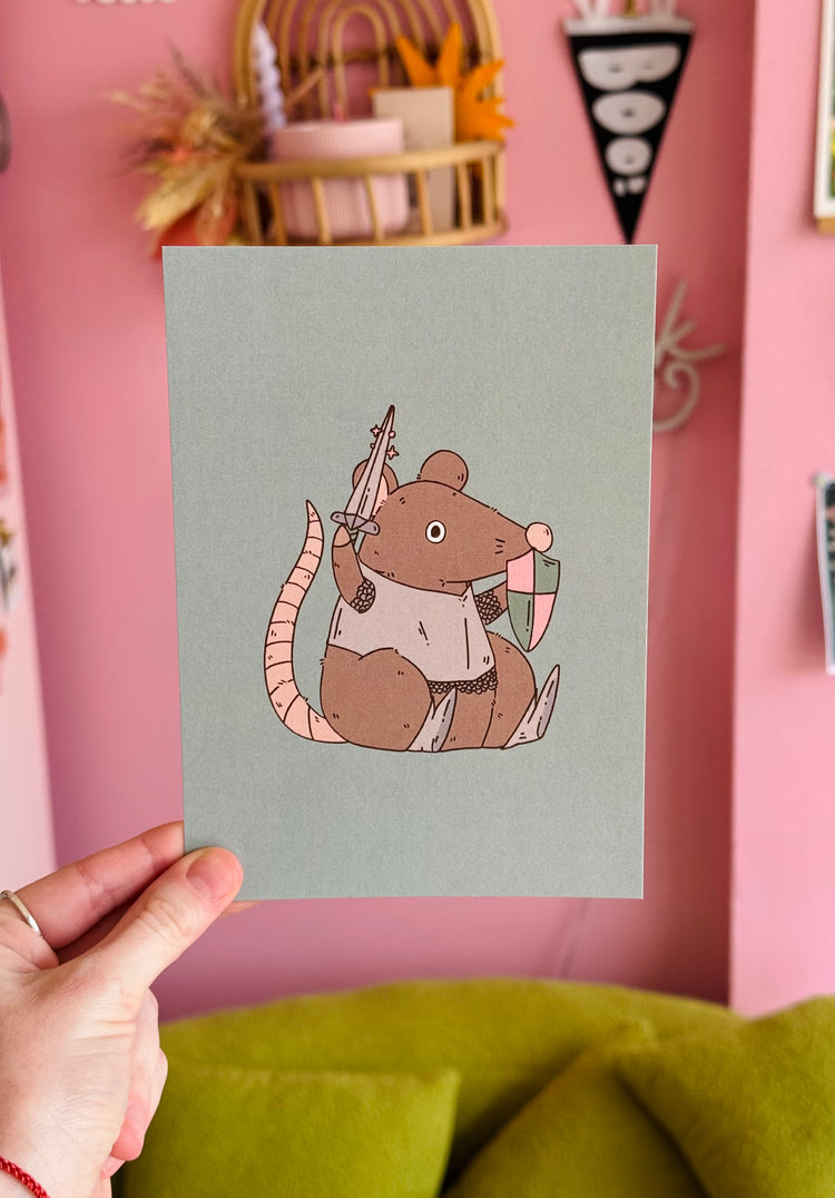 Knight Ranger Rat 5x7 Print