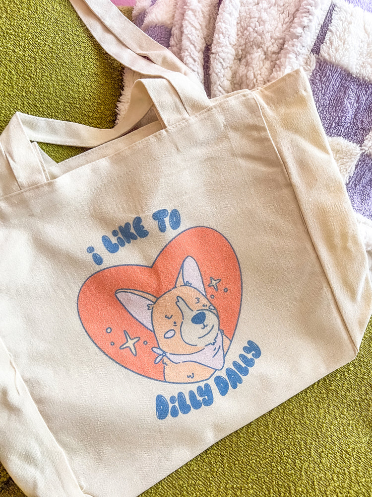 I Like to Dilly Dally Canvas Bag