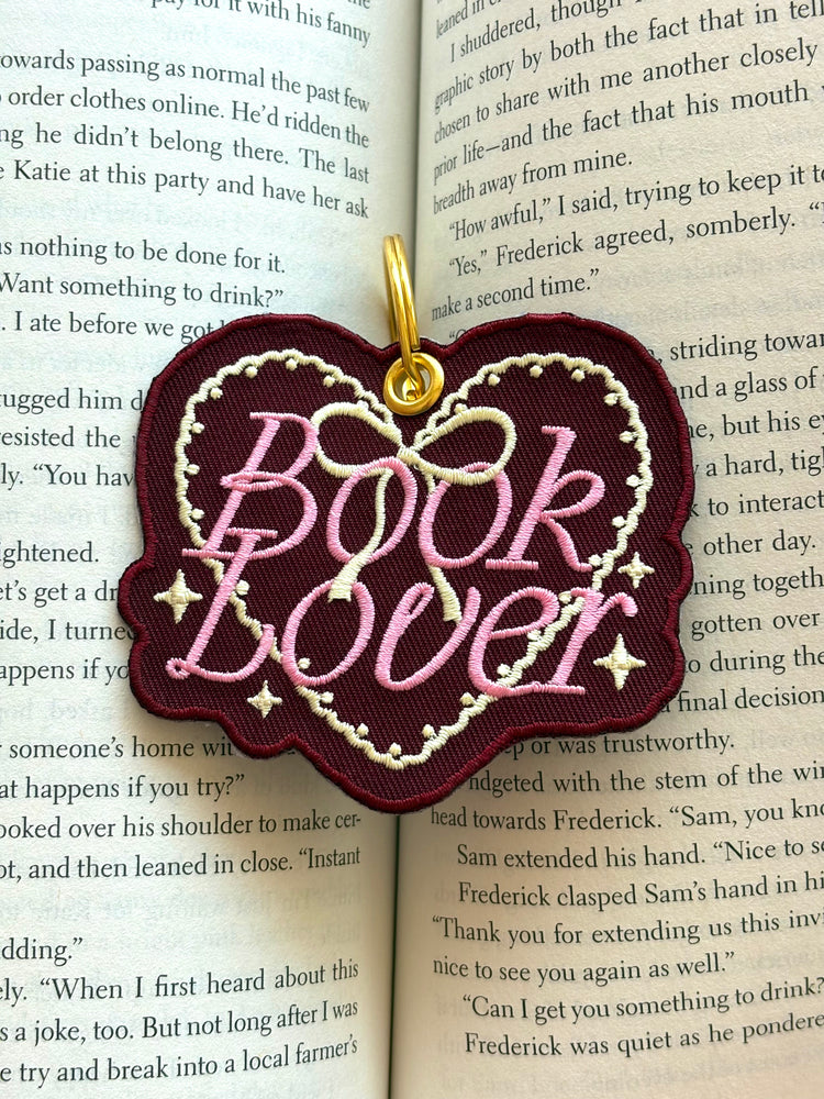 Book Lover Patch Keychain