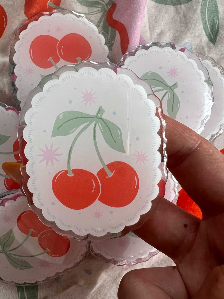 Cherry Stamp MagSafe Phone Grip
