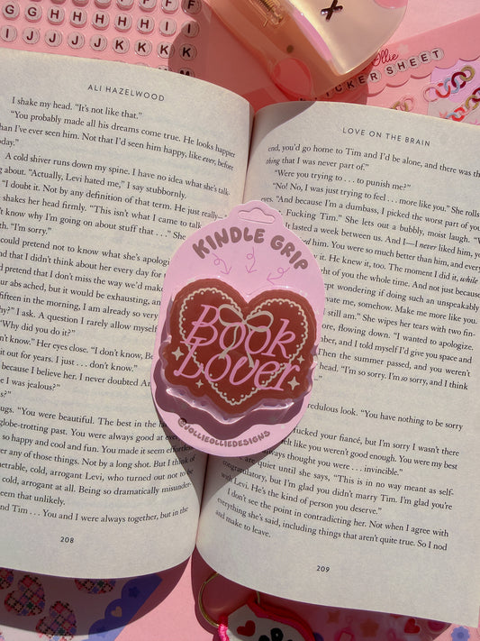 Brown Book Lover Phone & Kindle Grip