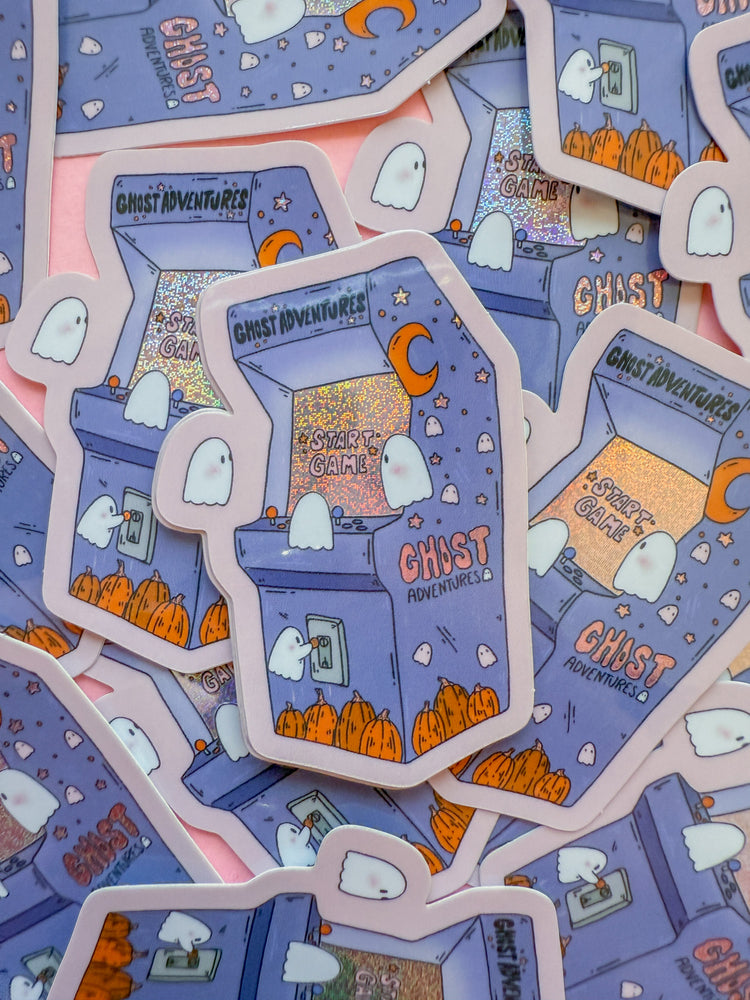 Ghostly Arcade Machine Sticker