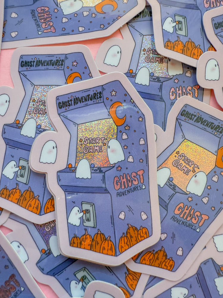 Ghostly Arcade Machine Sticker