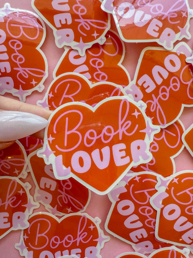 Book Lover Sticker (Transparent)