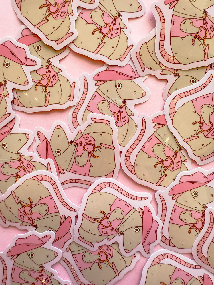 Cowboy Rat Sticker