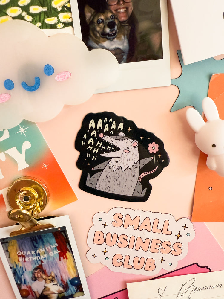 Screaming Possum Fridge Magnet