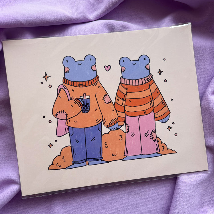 Froggie Friends Print
