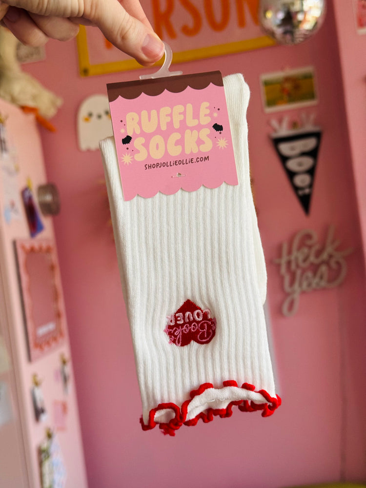 Book Lover Ruffle Socks
