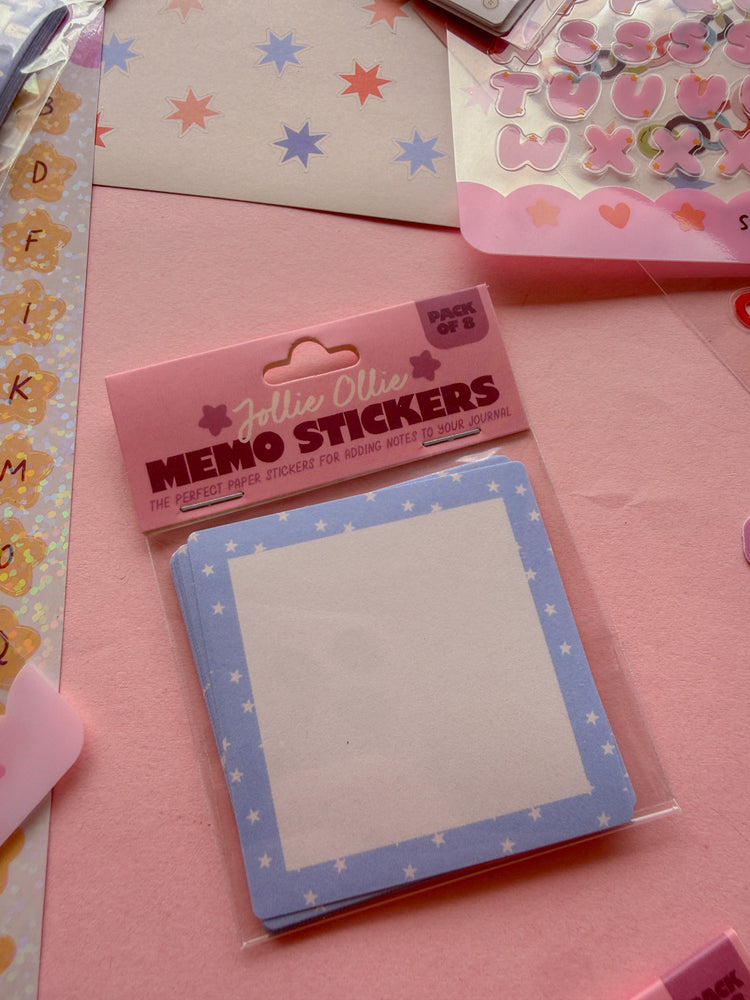 Blue Stars Memo Sticker Pack