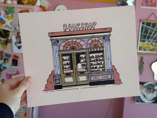 Bookstore Ghost 8x10 Print