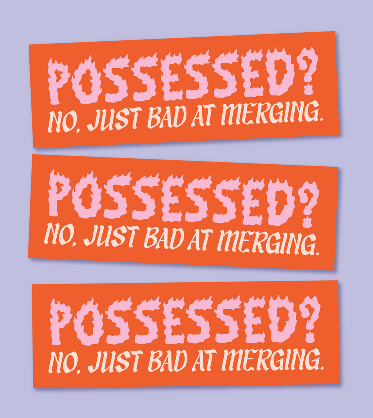 Possessed MAGNETIC Bumper Sticker
