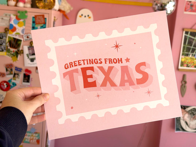 Greetings From Texas 8x10 Print