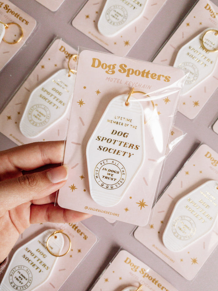 White Dog Spotter's Club Keychain
