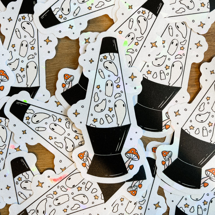 Groovy Ghost Lava Lamp Suncatcher