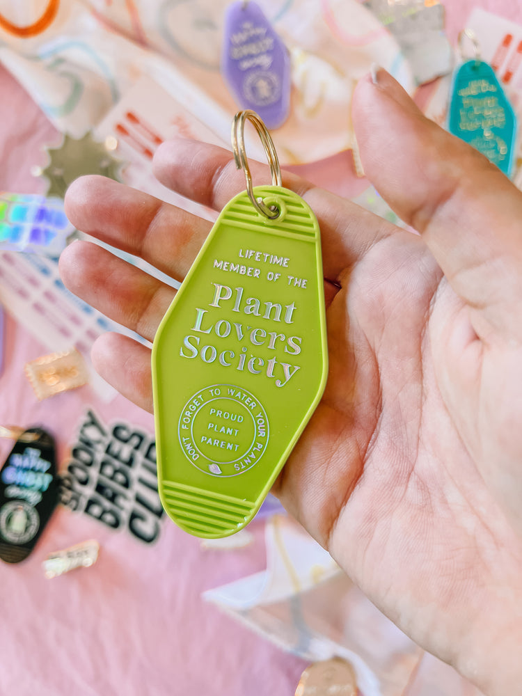 Plant Lovers Society Motel Keychain