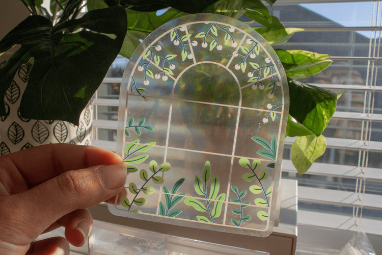 Plant Lover Rainbow Catcher Window Decal