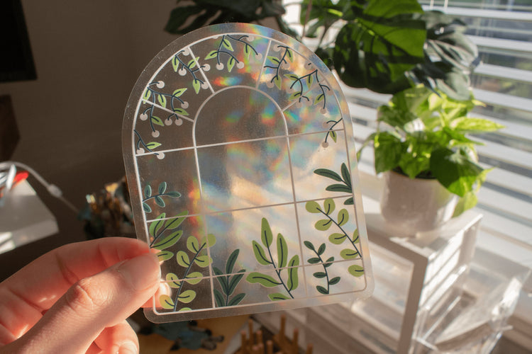 Plant Lover Rainbow Catcher Window Decal