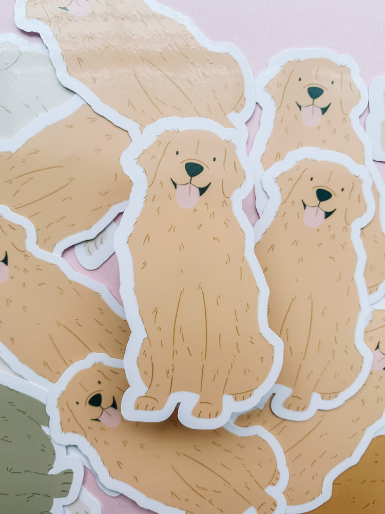 Golden Retriever Dog Vinyl Sticker