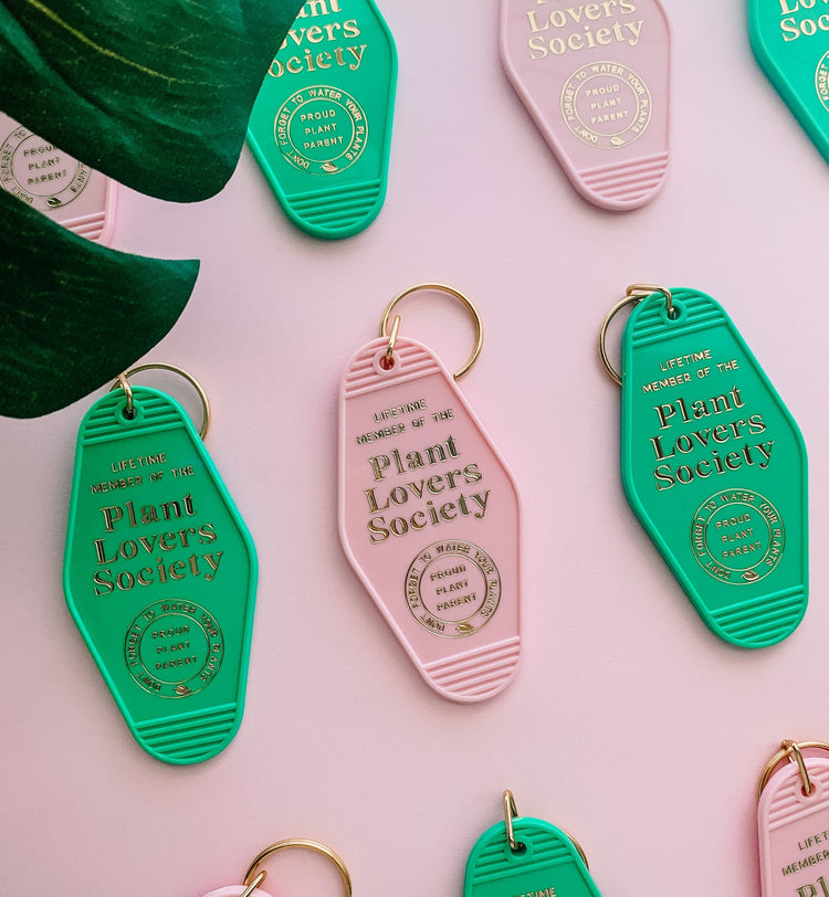 Plant Lovers Society Motel Keychain