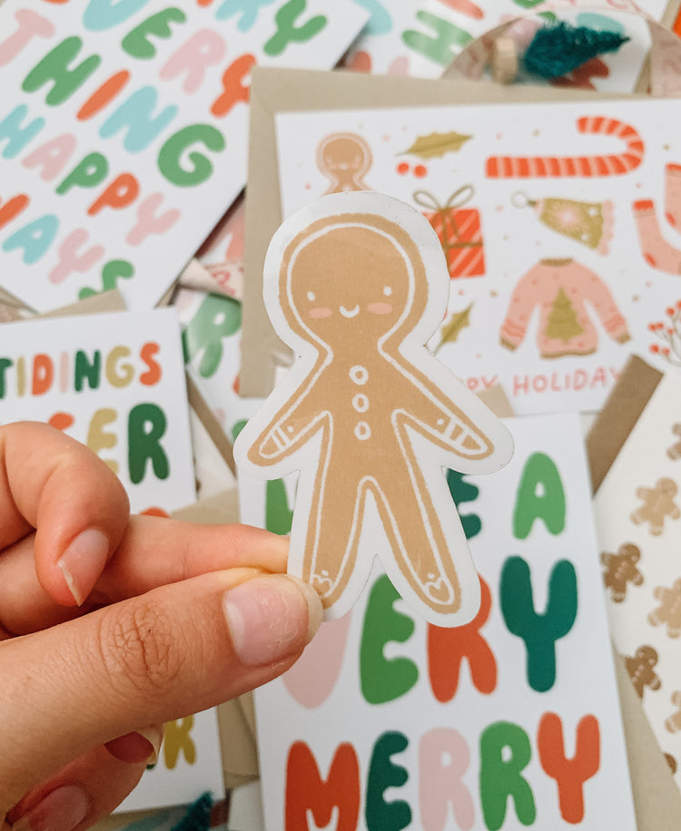 Gingerbread Transparent Sticker