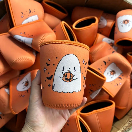 Orange Ghostie Coffee Sleeve