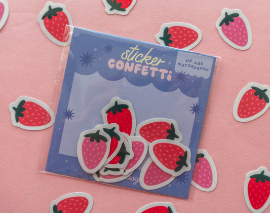 Strawberry Sticker Confetti