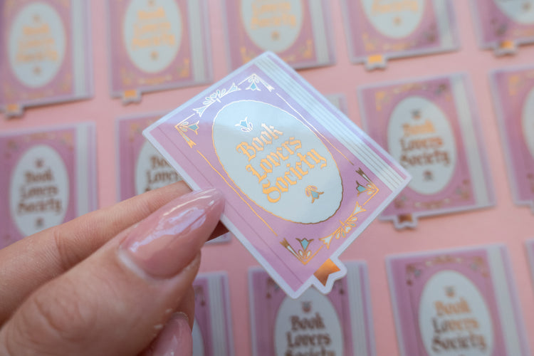 Book Lover Society Sticker [with gold foil]