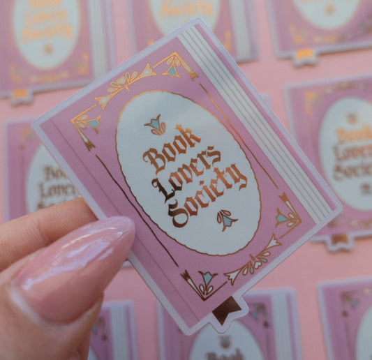 Book Lover Society Sticker [with gold foil]