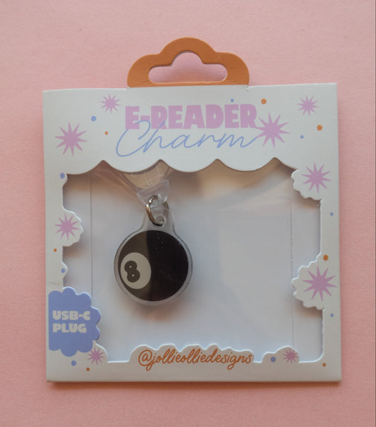 Eight Ball E-Reader Charm