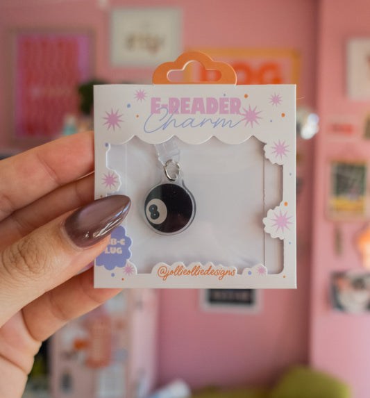 Eight Ball E-Reader Charm