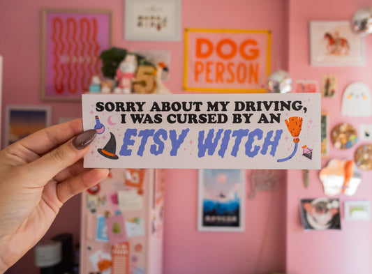 Etsy Witch Curse MAGNETIC Bumper Sticker