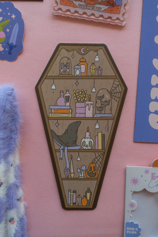 Coffin Bookshelf Bookmark