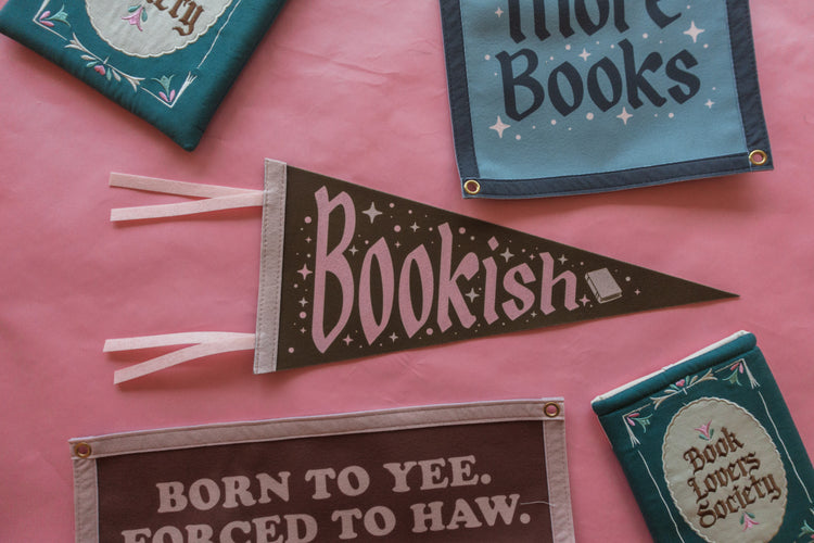 Bookish Felt Pennant Flag