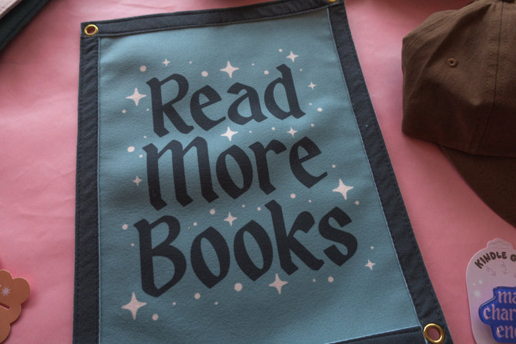 Read More Books Felt Banner