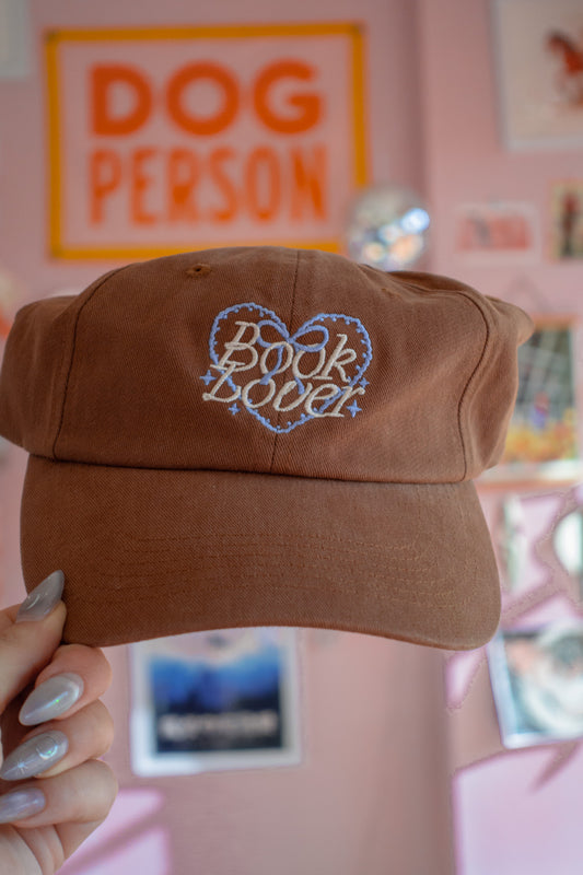 NEW COLOR!! Book Lover Baseball Hat [brown]