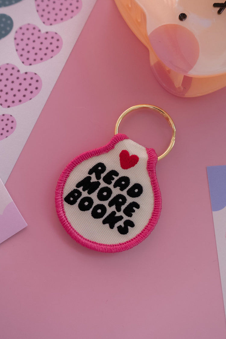 Read More Books Patch Keychain