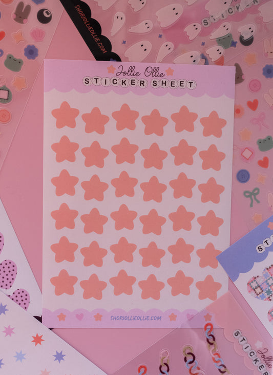 Yellow Stars Sticker Sheet