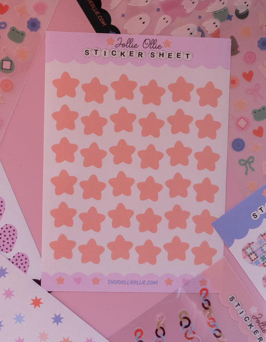 Yellow Stars Sticker Sheet