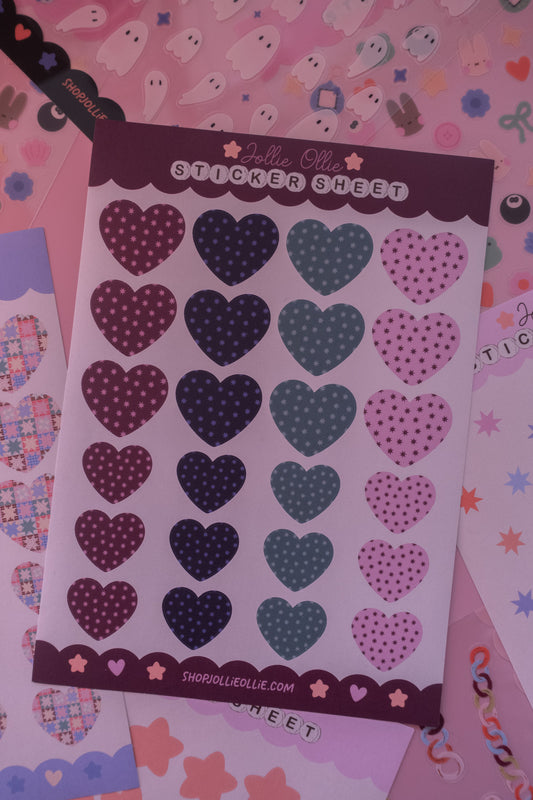 Starry Heart Sticker Sheet
