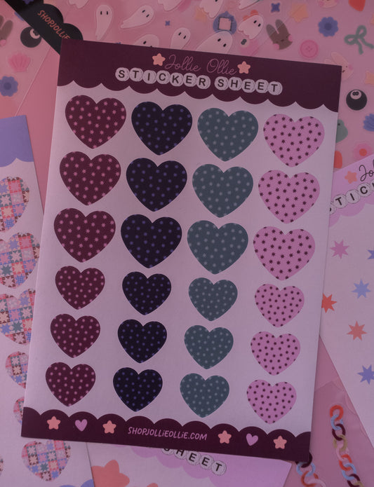 Starry Heart Sticker Sheet