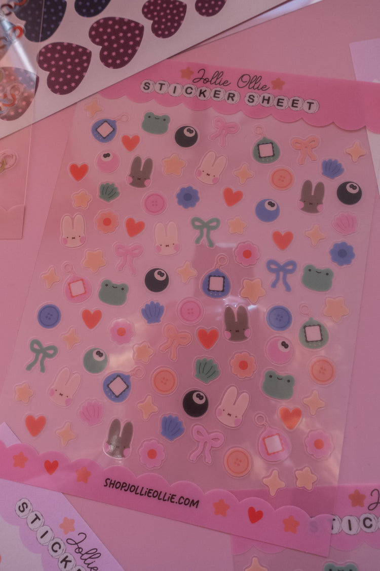 Trinkets Clear Sticker Sheet
