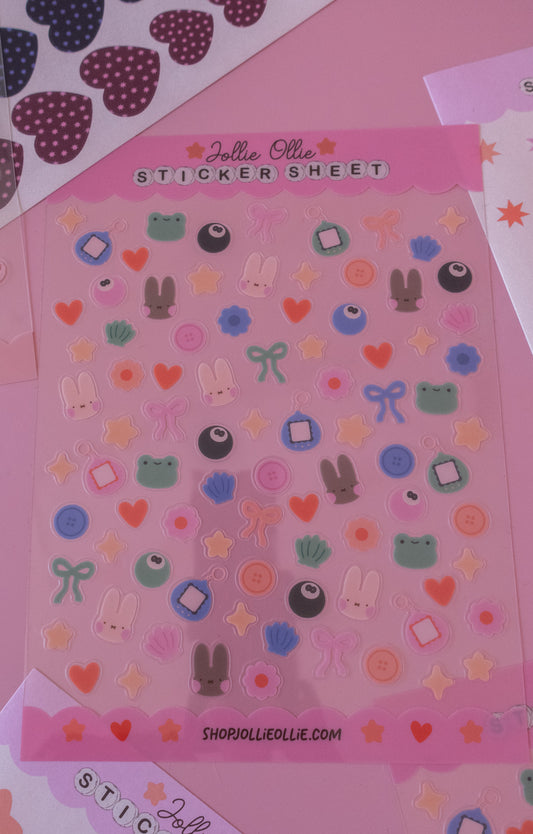 Trinkets Clear Sticker Sheet