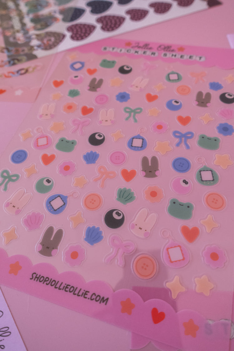 Trinkets Clear Sticker Sheet